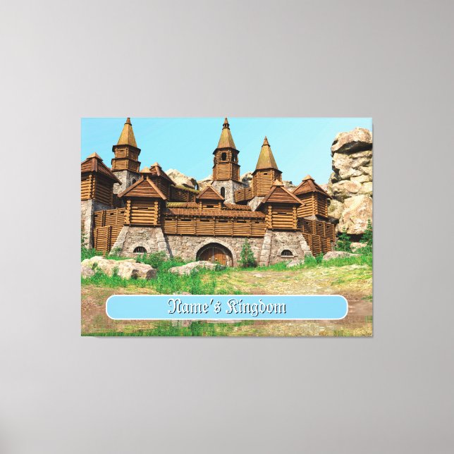 Personalized Castle for Kids Canvastryck (Framsida)
