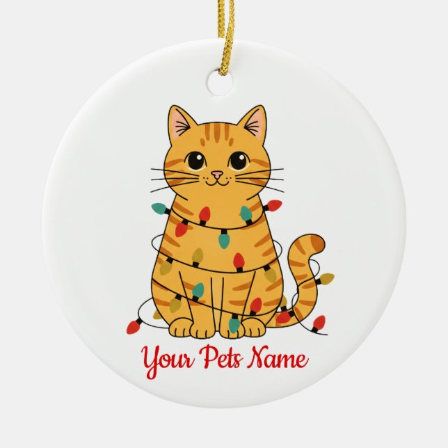 Personalized Cat Christmas Ornament (Framsidan)