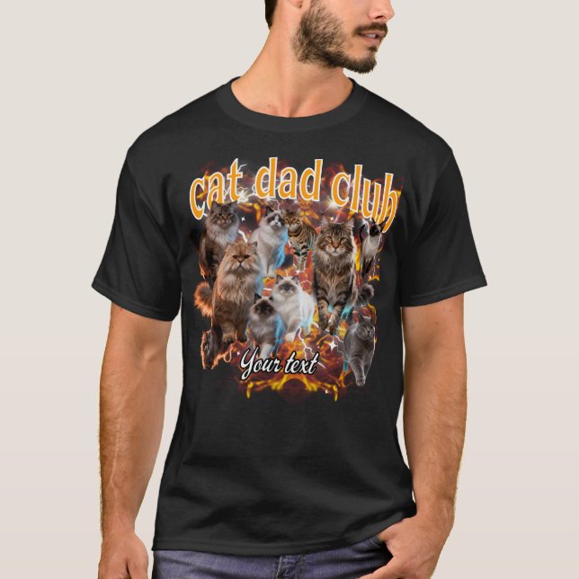 Personalized Cat Dad Club Shirt | Custom Cat Lover T (Framsida)
