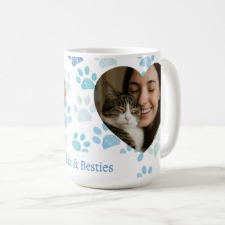 Personalized Cat Lover Heart-Photo Coffee Mug Kaffemugg