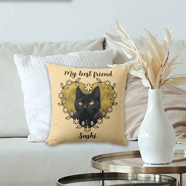 Personalized Cat Lover Throw Pillow Kudde (Skapare uppladdad)
