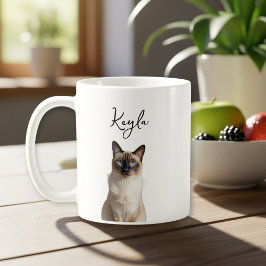 Personalized cat mom mug, cat photography kaffemugg