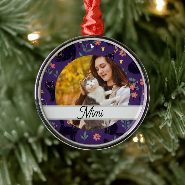 Personalized Cat Ornament | Custom Name (Träd)