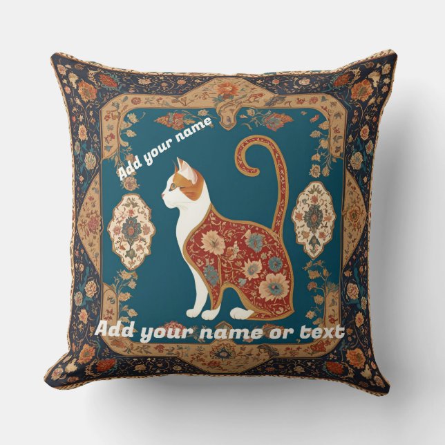 Personalized Cat Throw Pillow Kudde (Framsida)