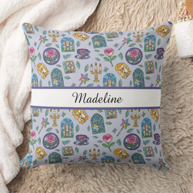 Personalized Cats Beauty and the Beast Book Girl Kudde (Filt)