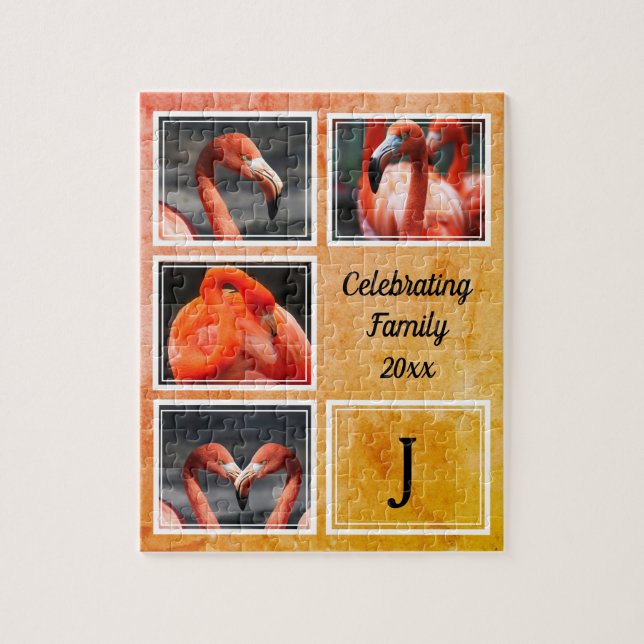 Personalized CELEBRATING FAMILY Photo Keepsake Pussel (Vertikal)