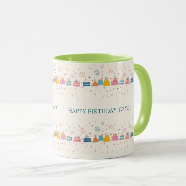 Personalized Celebration Mug – Cakes & Confetti Mugg (Framsida höger)