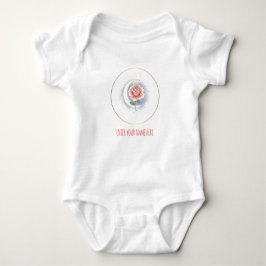 Personalized Celestial Rose & Moon Baby Bodysuit - T Shirt