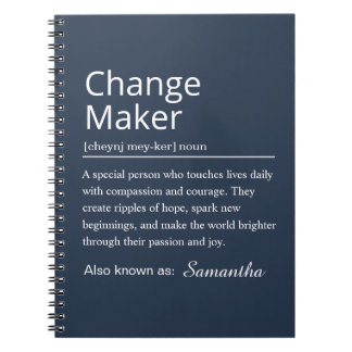 Personalized Change Maker Definition Anteckningsbok