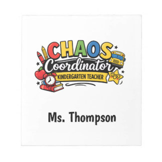 Personalized Chaos  Coordinator Teacher  Anteckningsblock