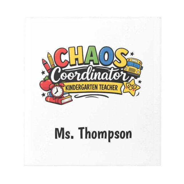 Personalized Chaos  Coordinator Teacher  Anteckningsblock (Framsida)