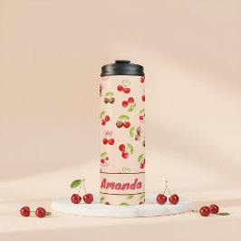 Personalized Cherry Dessert Pattern Cute Name