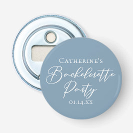 Personalized Chic Dusty Blue Bachelorette Party Flasköppnare