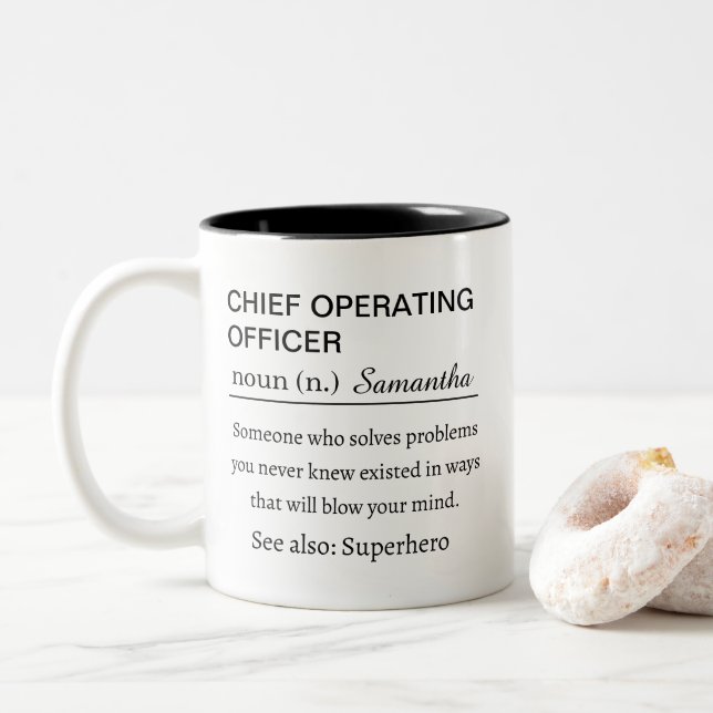 Personalized Chief Operating Officer Definition Två-Tonad Mugg (Med munk)