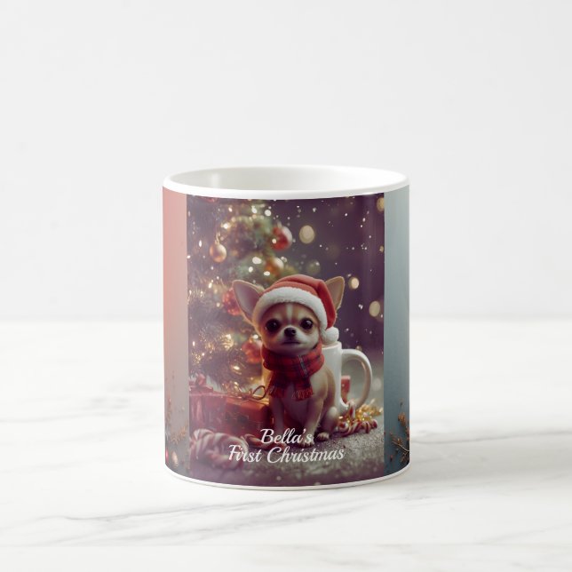 Personalized Chihuahua Christmas Mug – Custom Dog  Kaffemugg (Center)