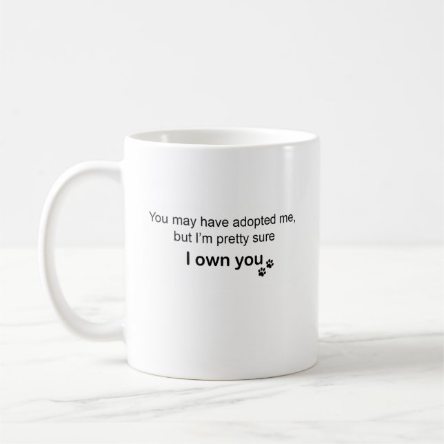 Personalized Chihuahua “I Own You” Design Kaffemugg (Vänster)