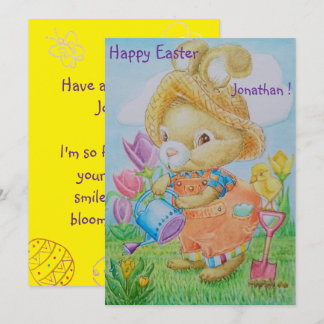 Personalized Children's Easter Greeting Card  Julkort