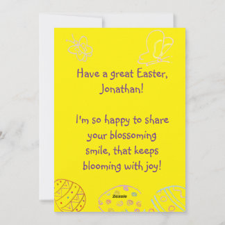 Personalized Children's Easter Greeting Card  Julkort