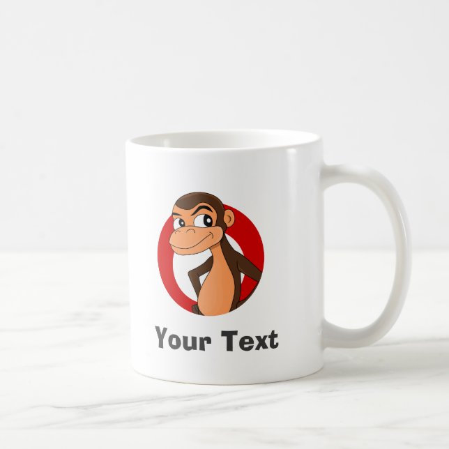 Personalized chimp cartoon coffee mug kaffemugg (Höger)