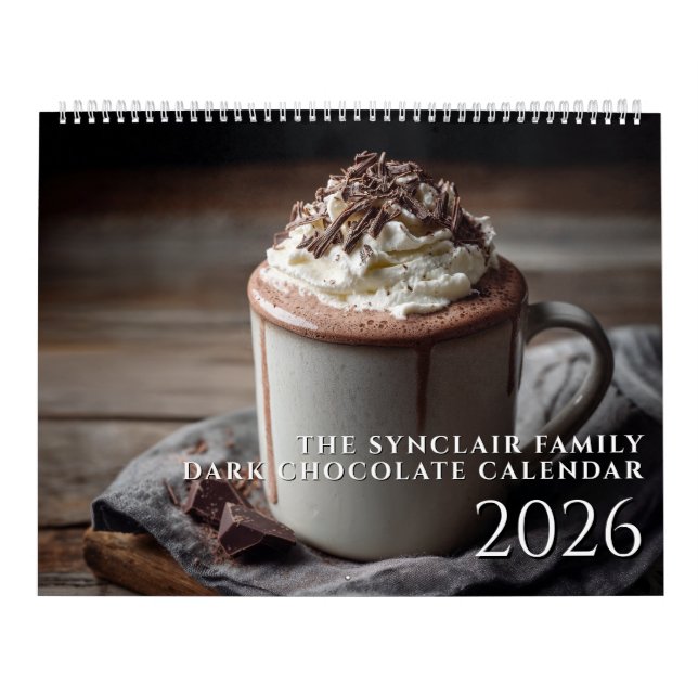 Personalized Chocolate Dessert Lover Fine Art 2026 Kalender (Omslag)