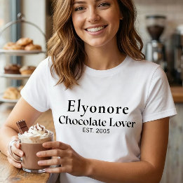 Personalized Chocolate Lover Name Established T Shirt