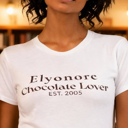 Personalized Chocolate Lover Name Established T Shirt