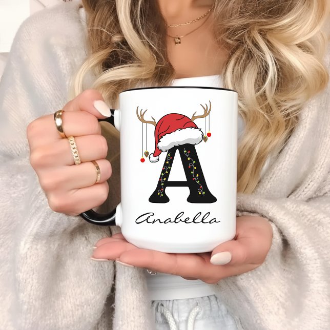 Personalized Christmas Alphabet Mug for Kids Mugg (Christmas alphabet mug, family Christmas mug, monogram Christmas mug, personalized Christmas mug,)