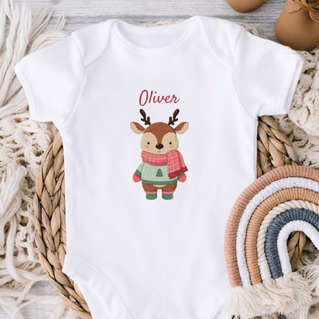 Personalized Christmas Baby Bodysuit  T Shirt (Skapare uppladdad)