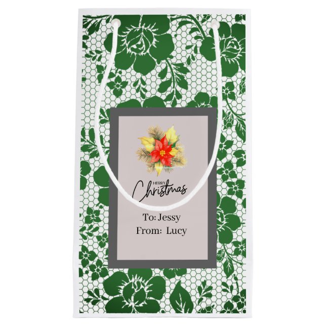 Personalized Christmas Bag Gray Serif Font   (Framsidan)