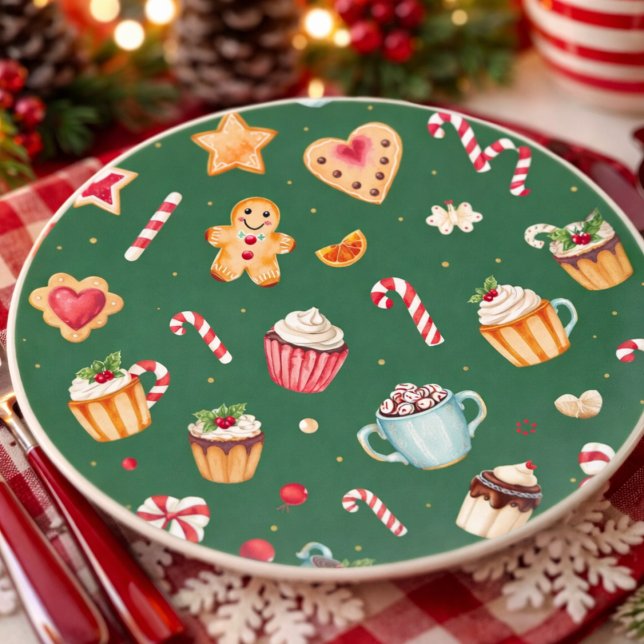 Personalized Christmas Baking Pattern Underlägg (Skapare uppladdad)