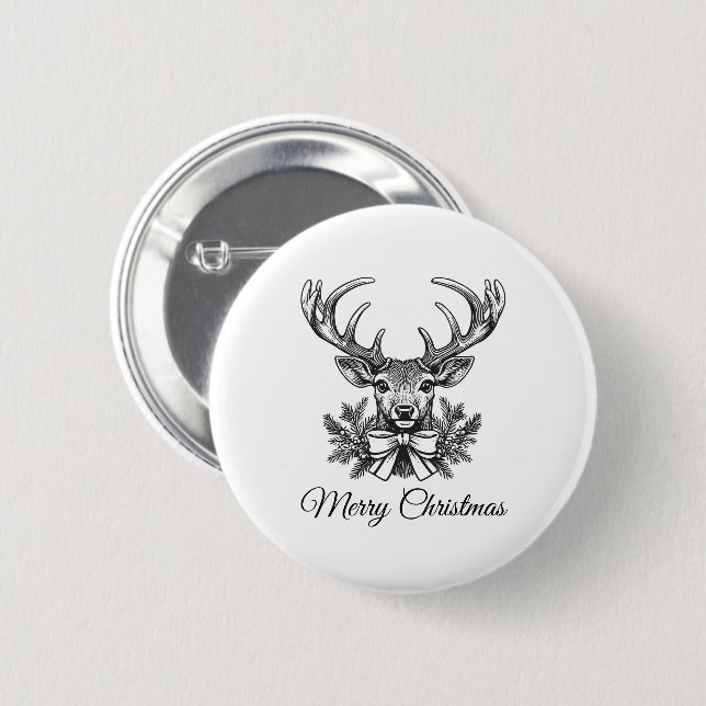 Personalized Christmas Button–Custom Seasonal Pin Knapp (Framsida & baksida)