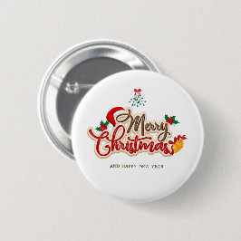 Personalized Christmas Button–Custom Seasonal Pin Knapp