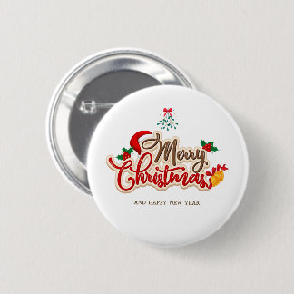 Personalized Christmas Button–Custom Seasonal Pin Knapp