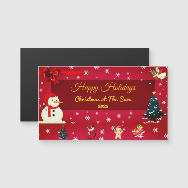 Personalized Christmas Card with Name  (Fram/baksida)