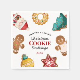 Personalized Christmas Cookie Exchange Gingerbread Pappersservett