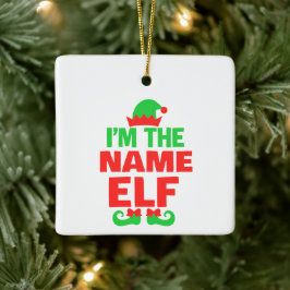 Personalized Christmas Elf Julgransprydnad Keramik
