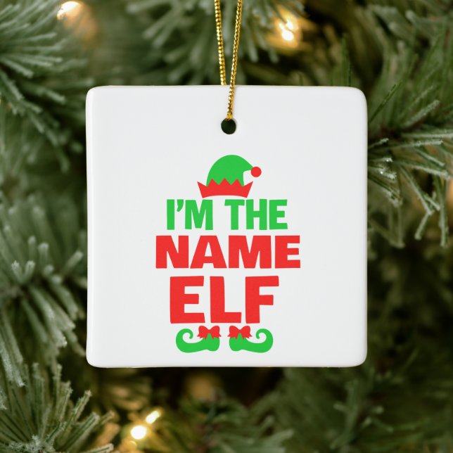 Personalized Christmas Elf Julgransprydnad Keramik (Träd)