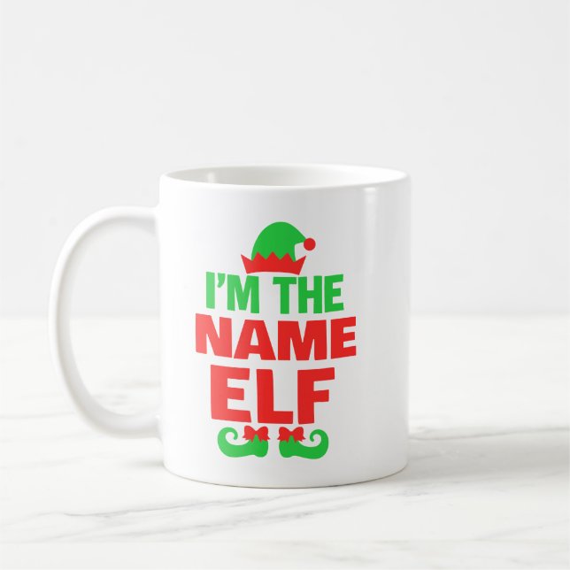 Personalized Christmas Elf Kaffemugg (Vänster)