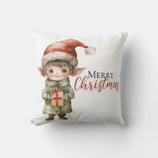 Personalized Christmas Elf Pillow – Custom Holiday Kudde