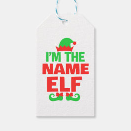 Personalized Christmas Elf Presentetikett