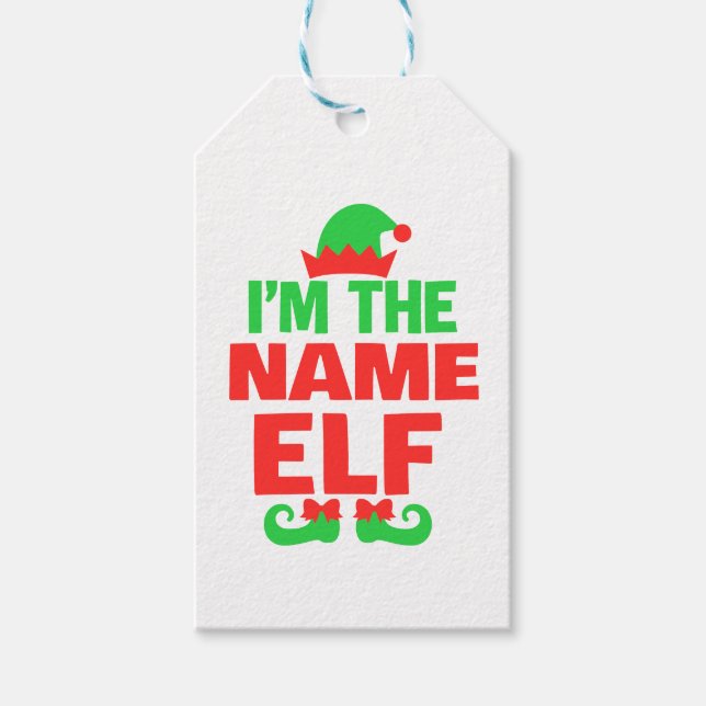 Personalized Christmas Elf Presentetikett (Framsidan)