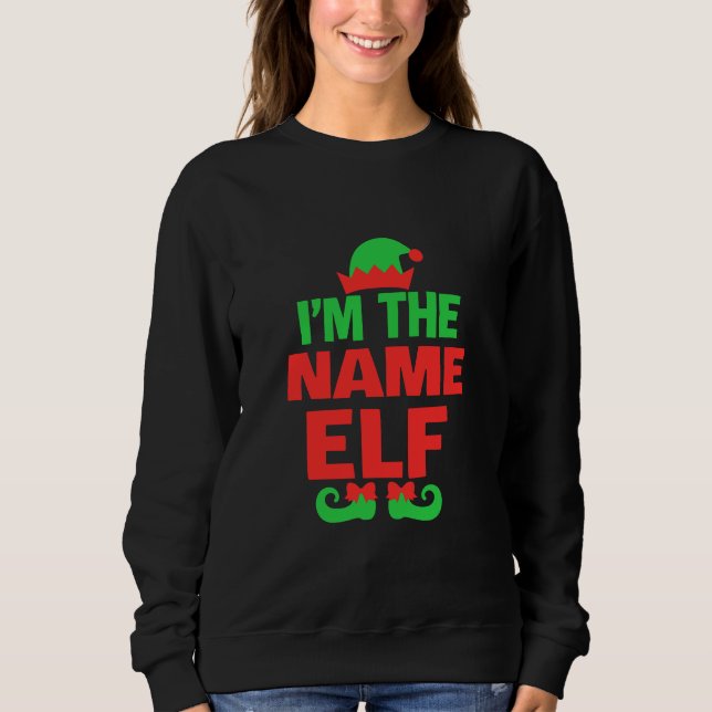 Personalized Christmas Elf T Shirt (Framsida)
