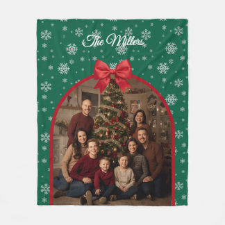 Personalized Christmas Fleece Blanket with Custom