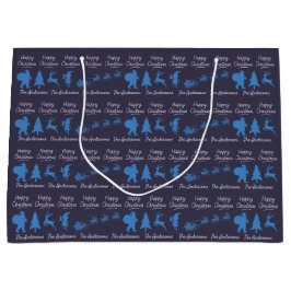 Personalized Christmas Gift Bag - Silhouette Santa