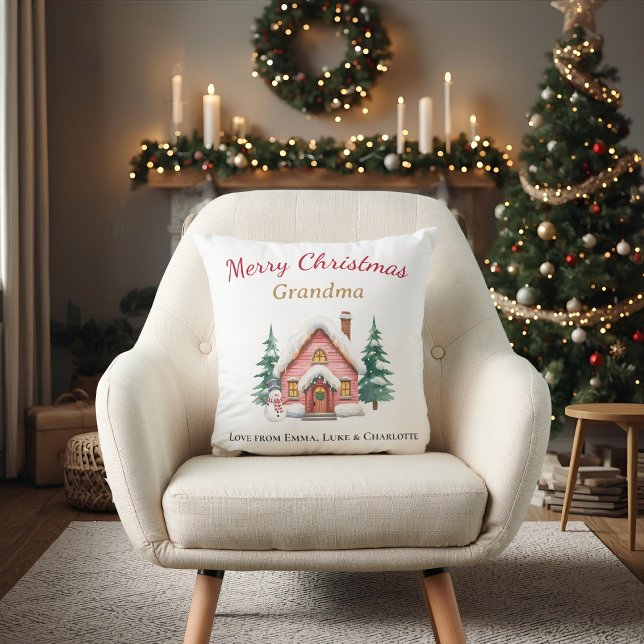Personalized Christmas Grandma Pillow Gift Kudde (Skapare uppladdad)