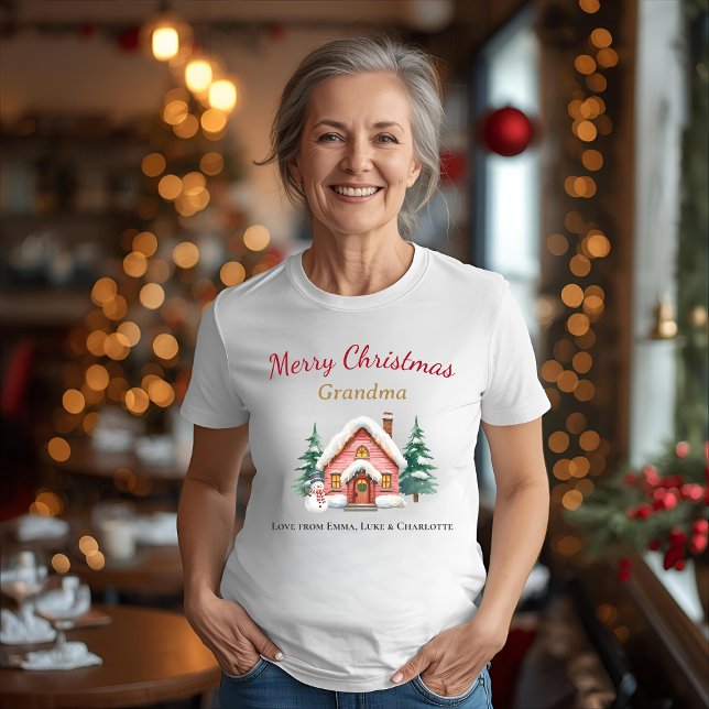 Personalized Christmas Grandma Shirt Gift T (Skapare uppladdad)