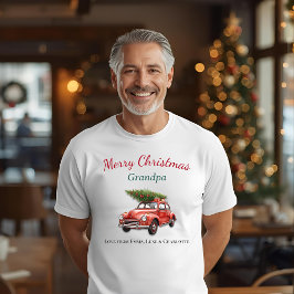 Personalized Christmas Grandpa Shirt Gift T