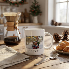 Personalized christmas holiday photo x Mas tee Jumbo Mugg