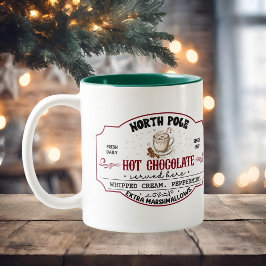 Personalized Christmas Hot Cocoa  Två-Tonad Mugg