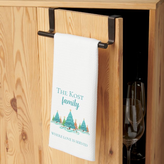 Personalized Christmas Kitchen Towels Kökshandduk (Thirds Fold)